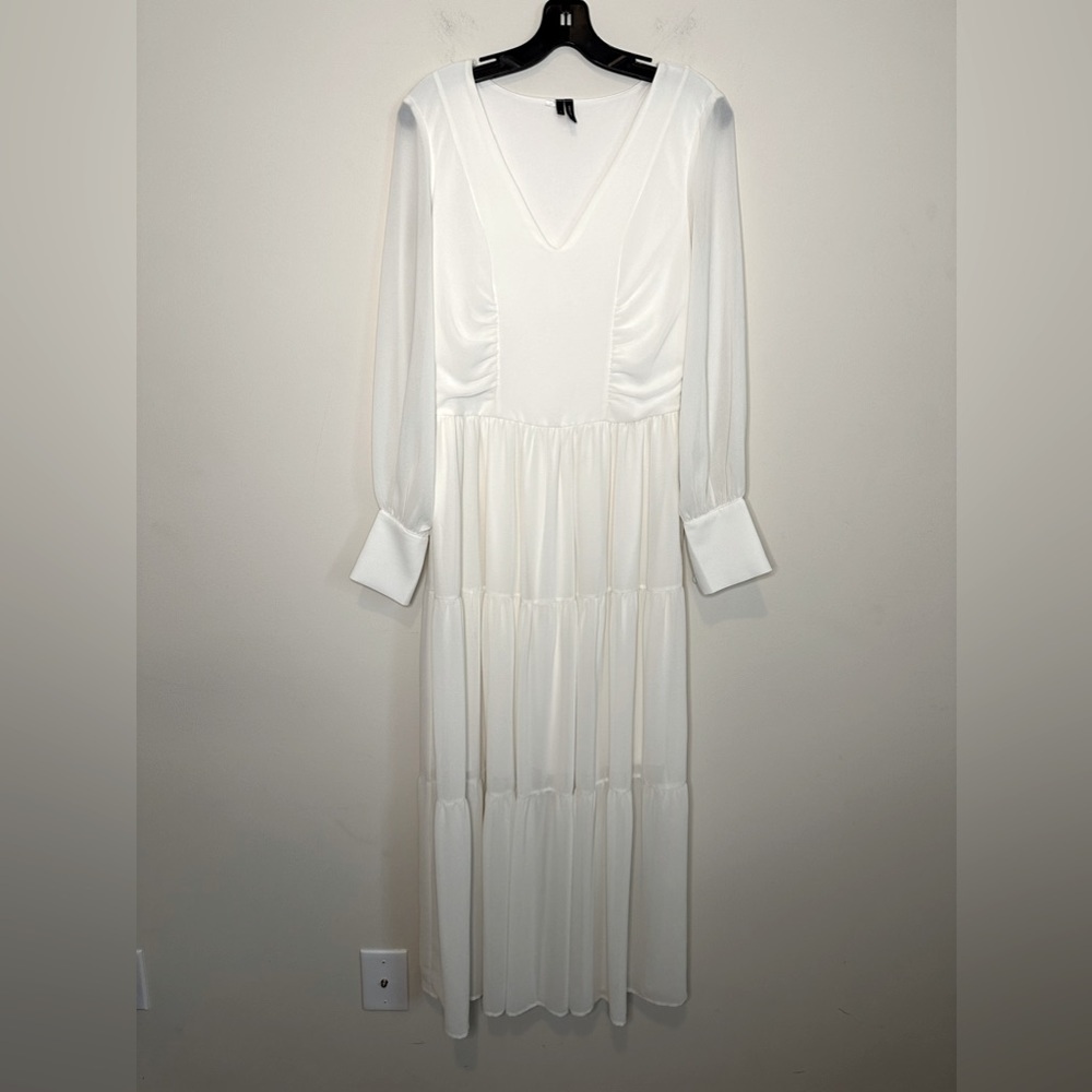 Vero Moda Cream Tiered Maxi Dress Size Small - Picture 5 of 13